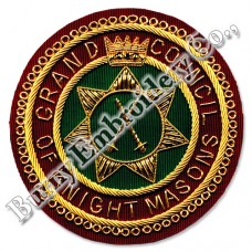 Masonic Regalia Swords Rounded Hands Embroidery Blazer Badge